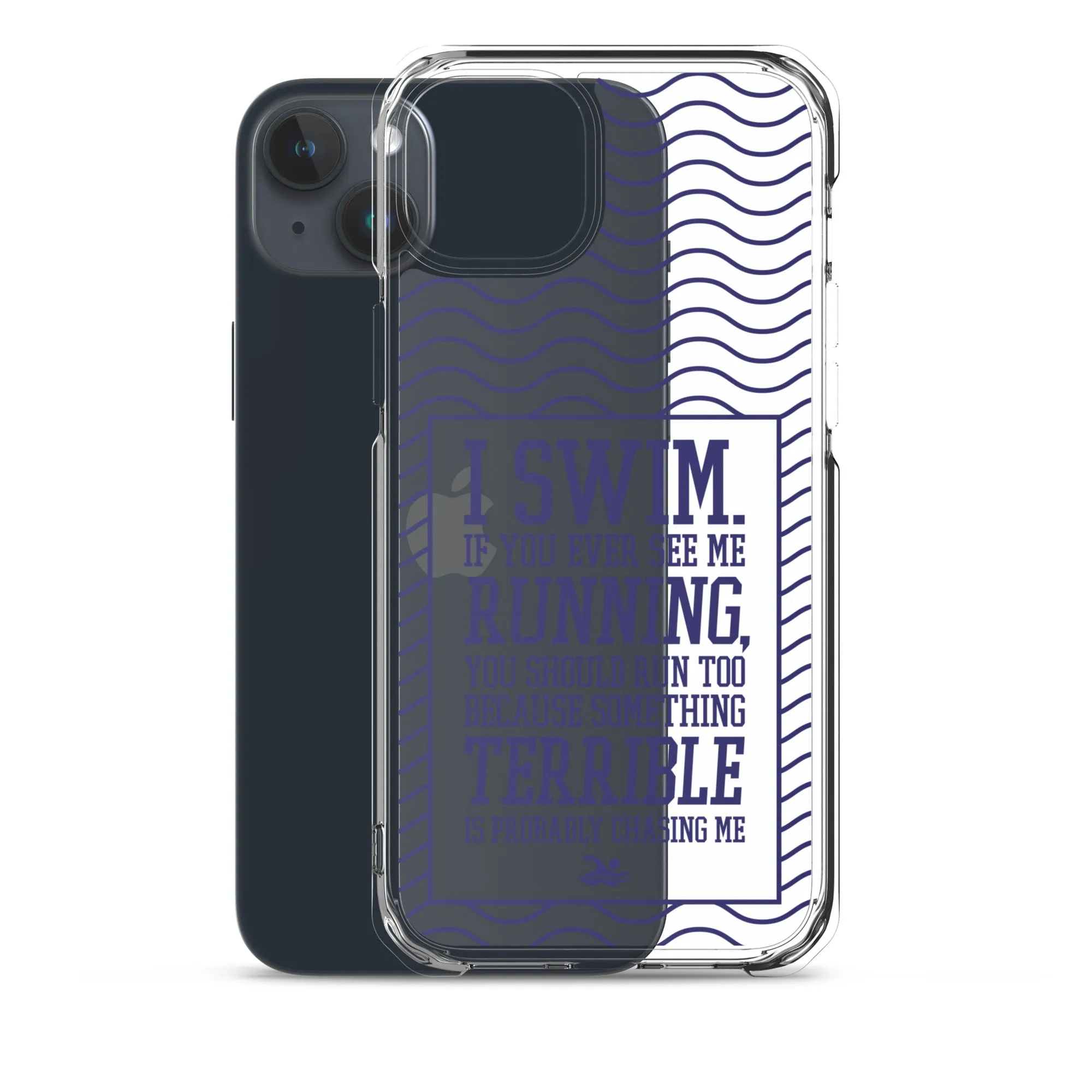 Swimmers Clear Case for iPhone® - Navy Color Print