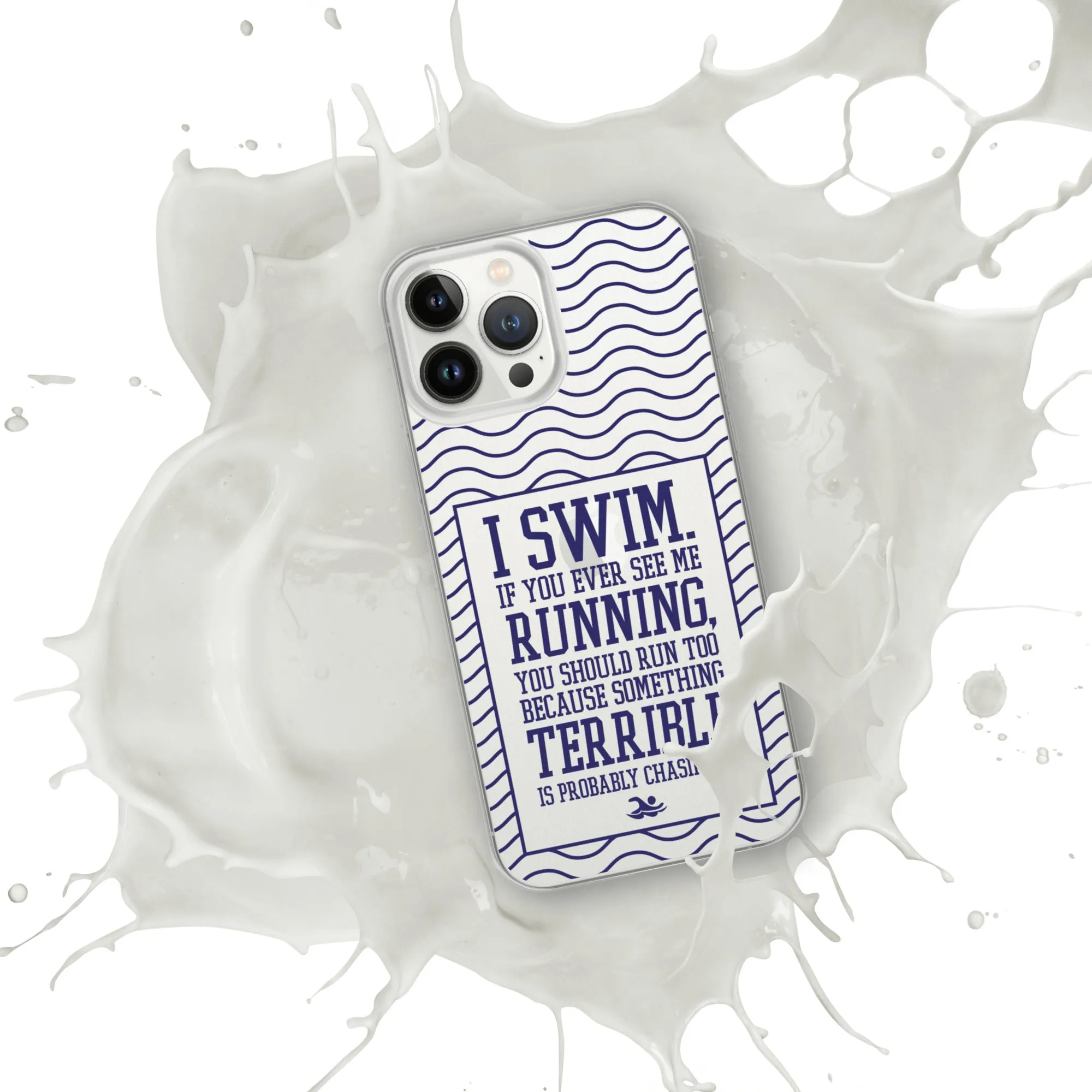 Swimmers Clear Case for iPhone® - Navy Color Print