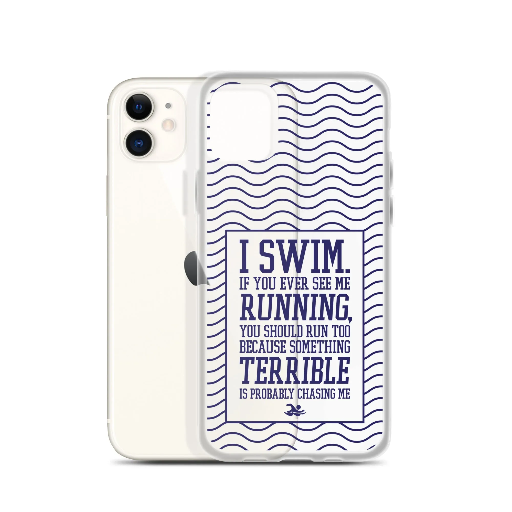 Swimmers Clear Case for iPhone® - Navy Color Print
