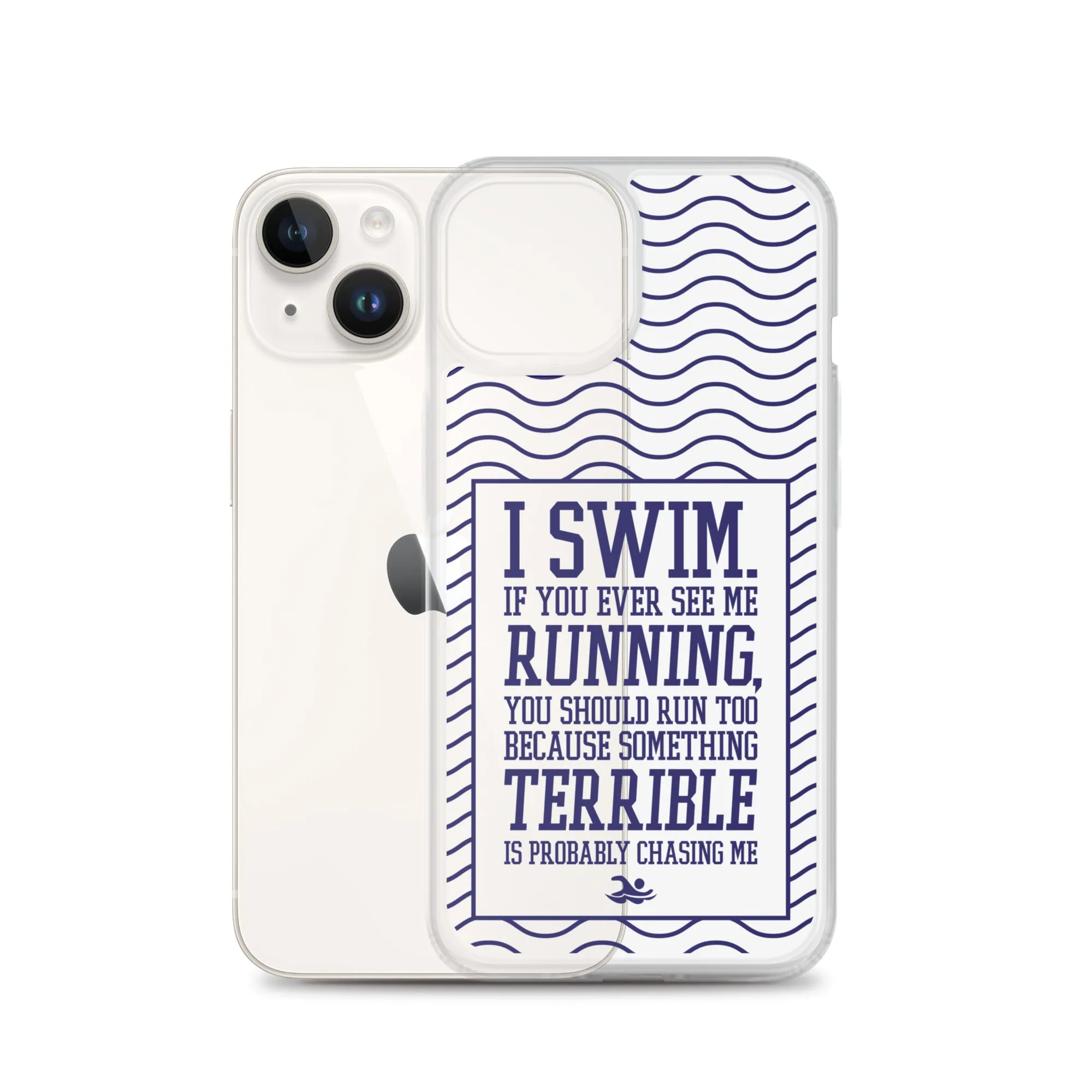 Swimmers Clear Case for iPhone® - Navy Color Print