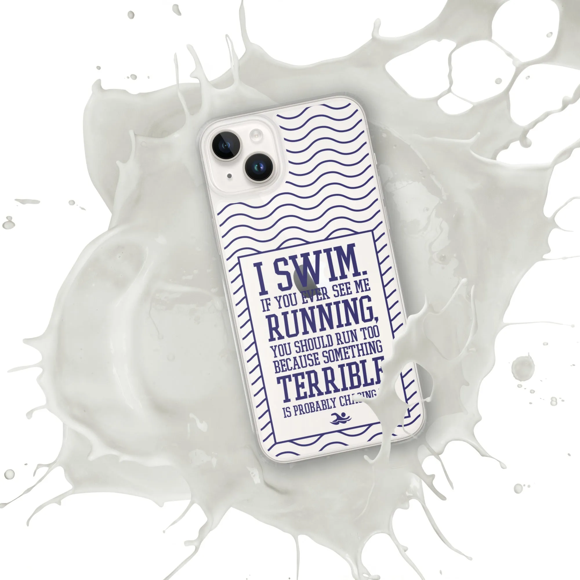 Swimmers Clear Case for iPhone® - Navy Color Print