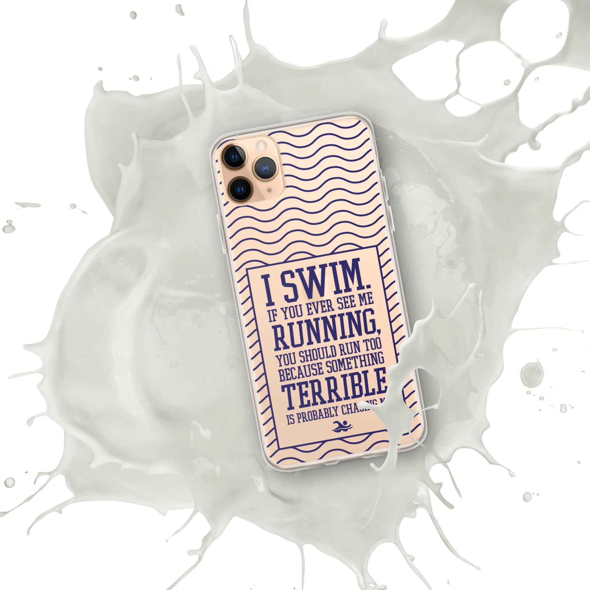 Swimmers Clear Case for iPhone® - Navy Color Print