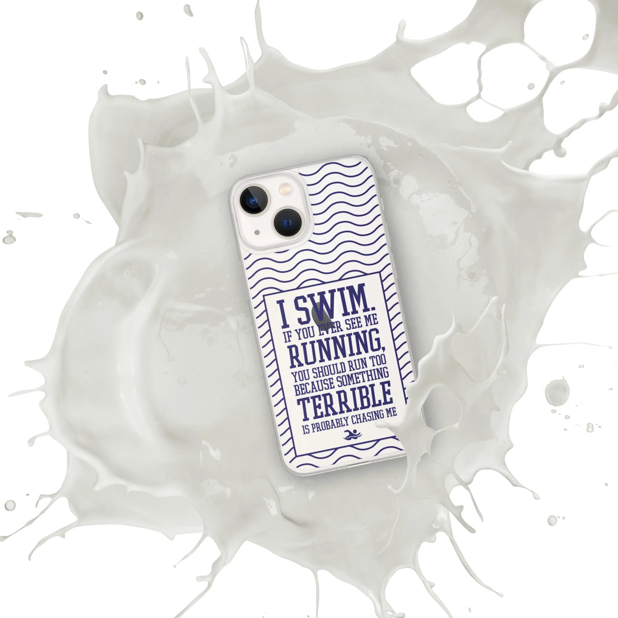 Swimmers Clear Case for iPhone® - Navy Color Print