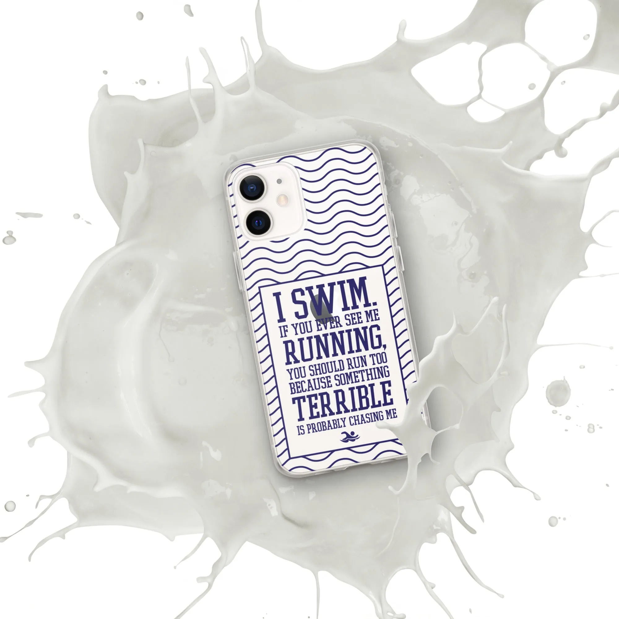 Swimmers Clear Case for iPhone® - Navy Color Print