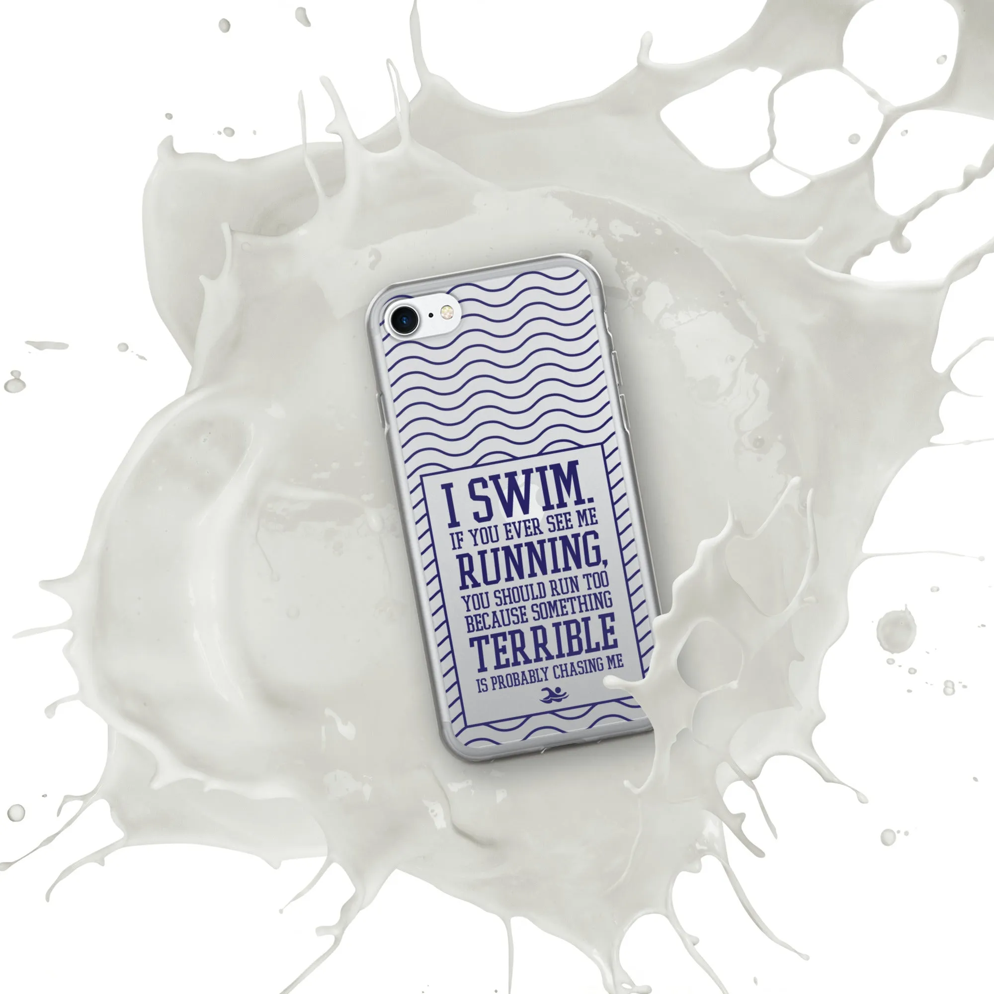 Swimmers Clear Case for iPhone® - Navy Color Print