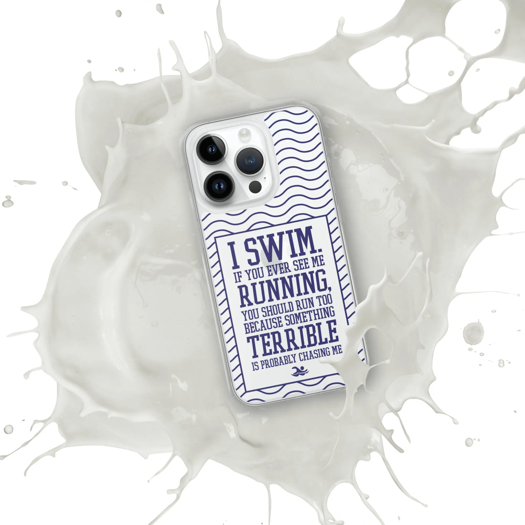 Swimmers Clear Case for iPhone® - Navy Color Print