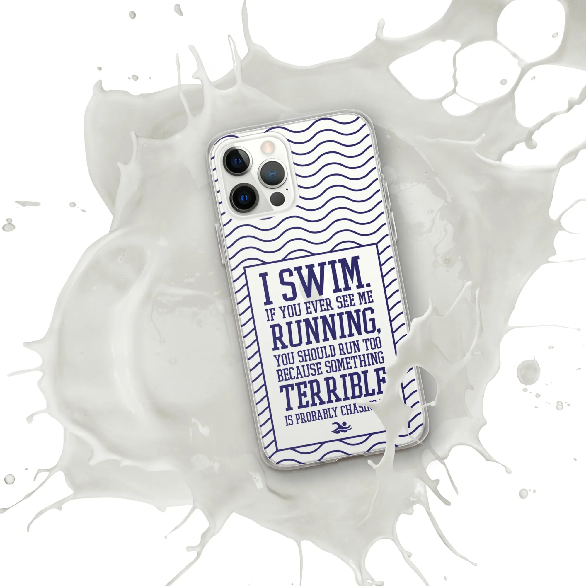 Swimmers Clear Case for iPhone® - Navy Color Print