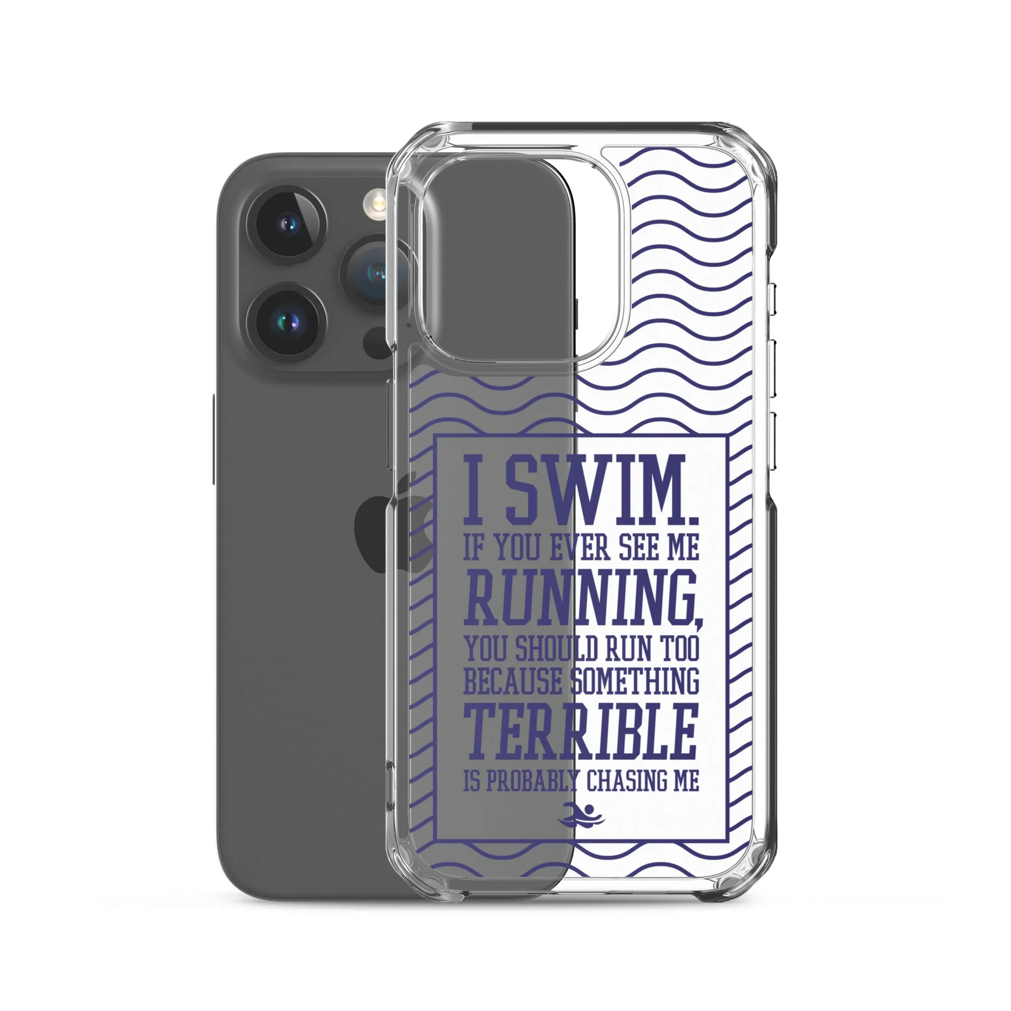Swimmers Clear Case for iPhone® - Navy Color Print