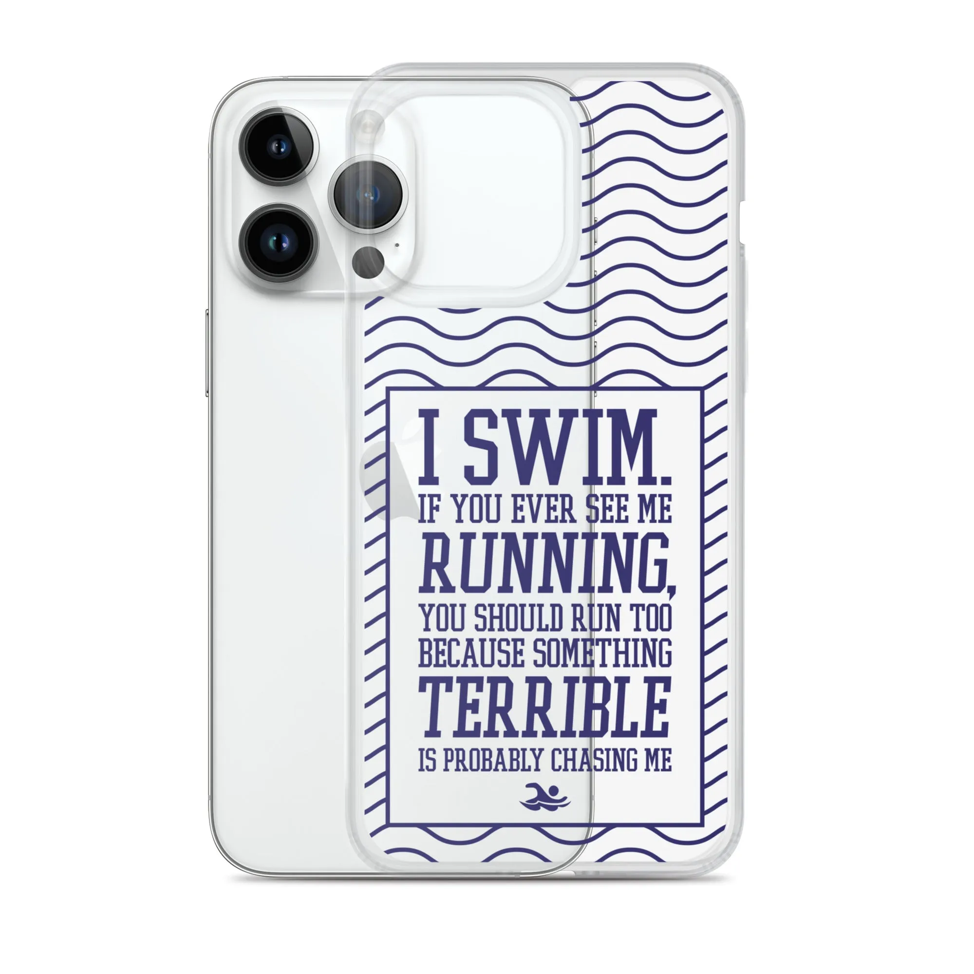 Swimmers Clear Case for iPhone® - Navy Color Print