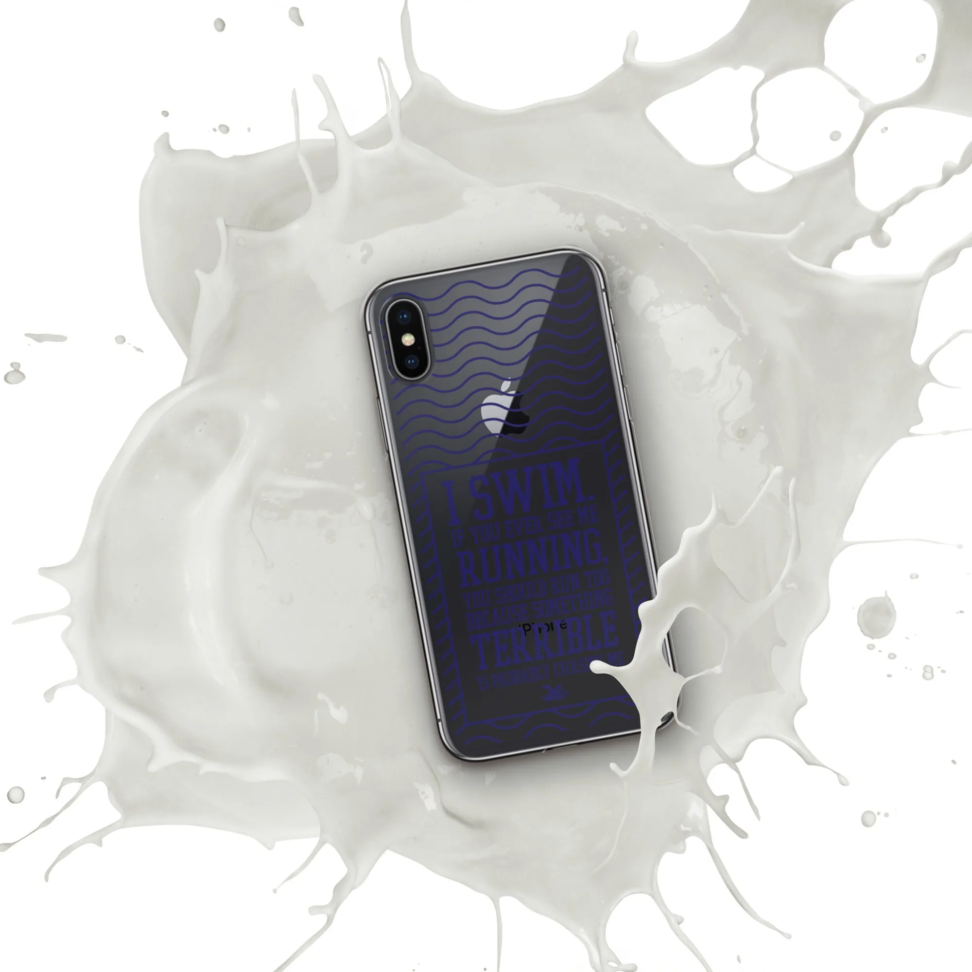 Swimmers Clear Case for iPhone® - Navy Color Print