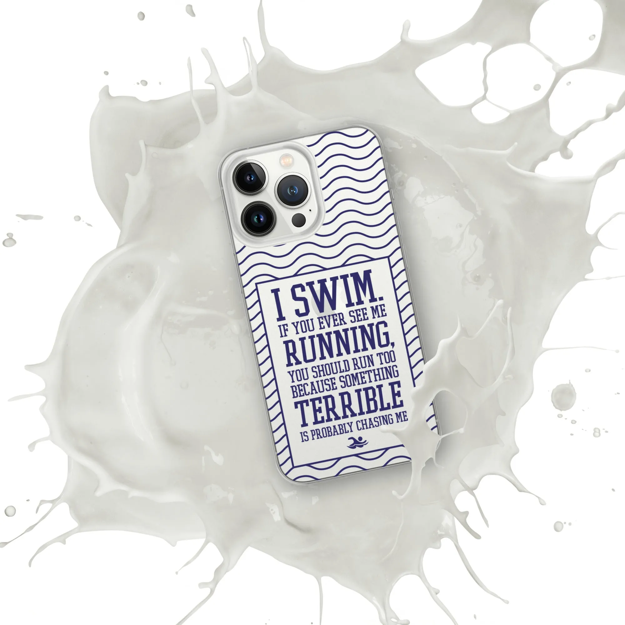 Swimmers Clear Case for iPhone® - Navy Color Print
