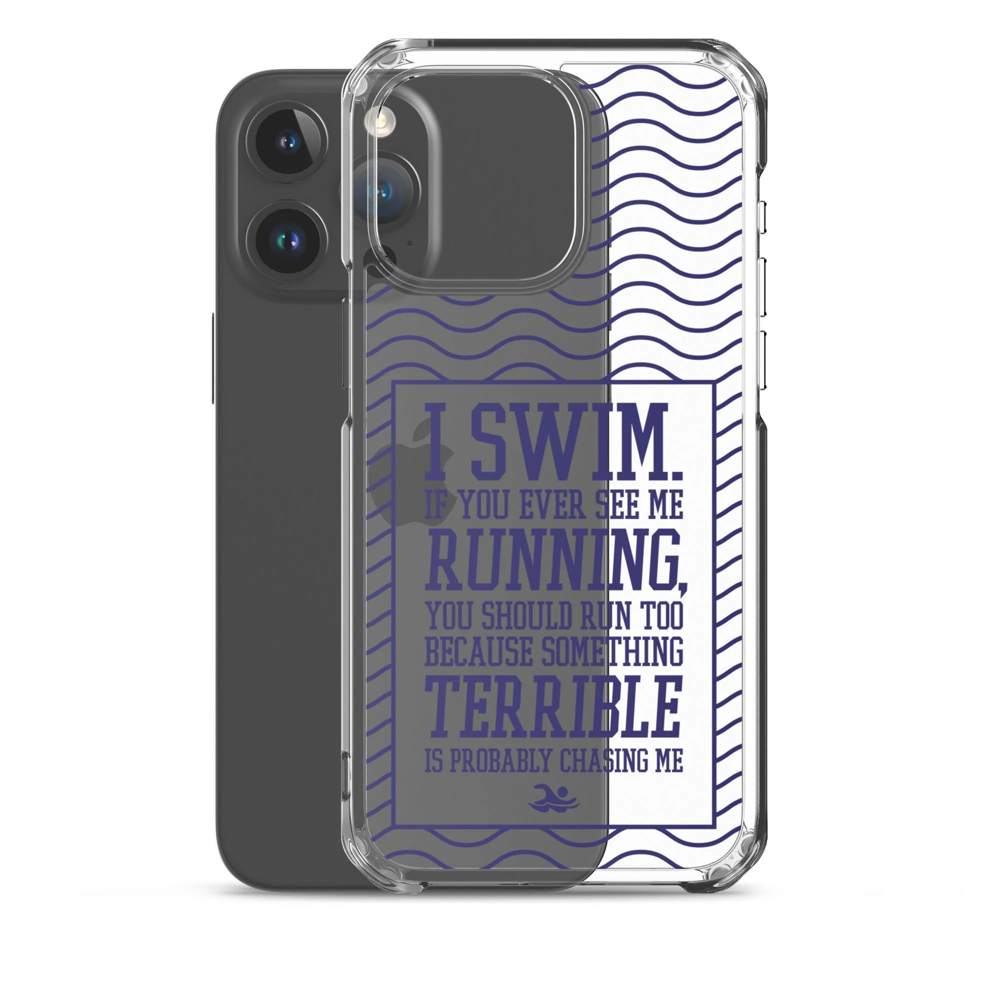 Swimmers Clear Case for iPhone® - Navy Color Print