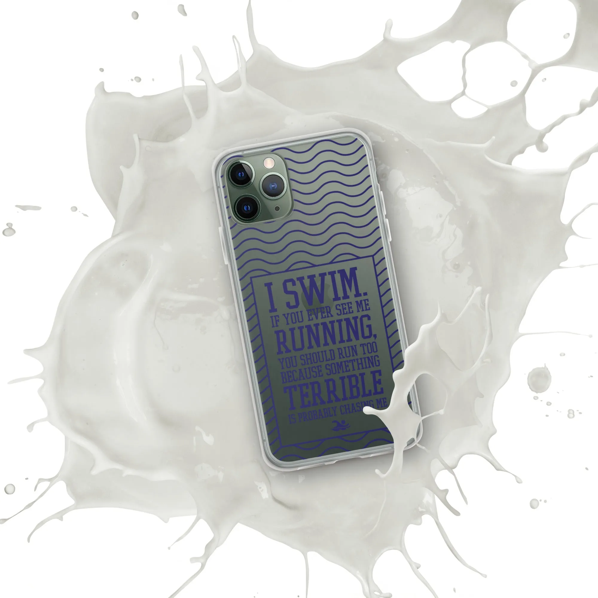 Swimmers Clear Case for iPhone® - Navy Color Print