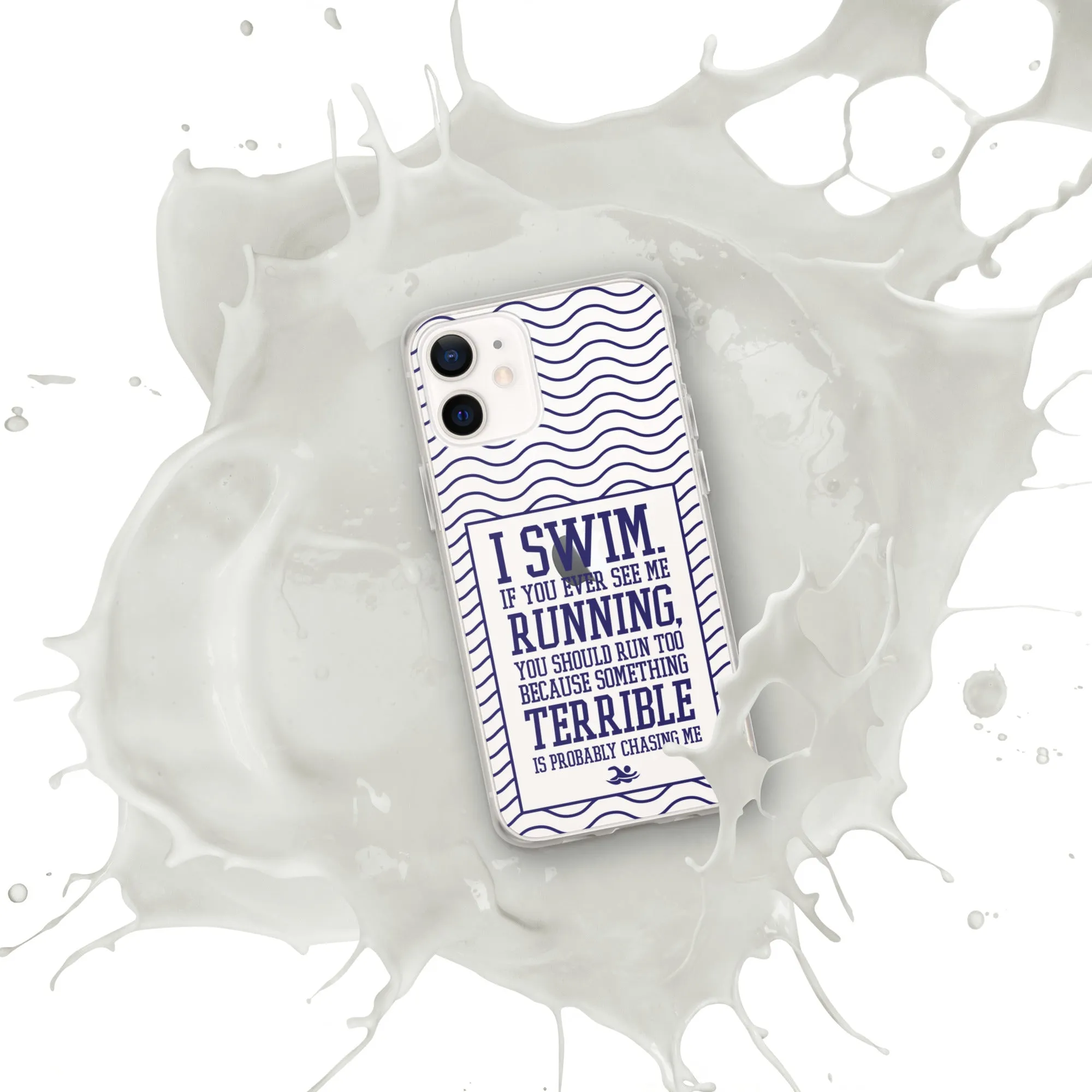 Swimmers Clear Case for iPhone® - Navy Color Print