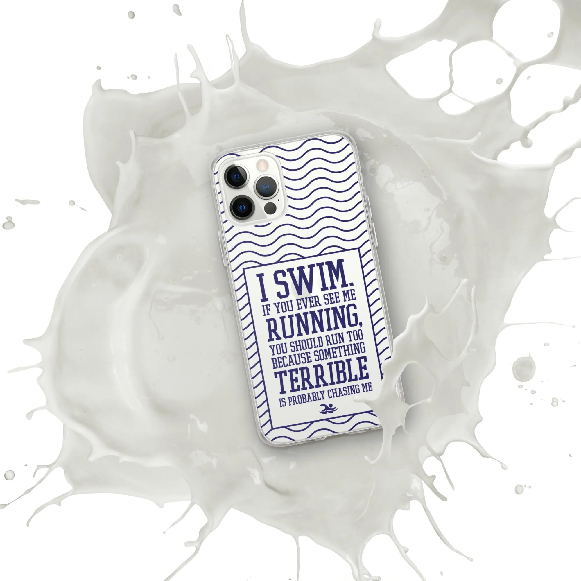 Swimmers Clear Case for iPhone® - Navy Color Print