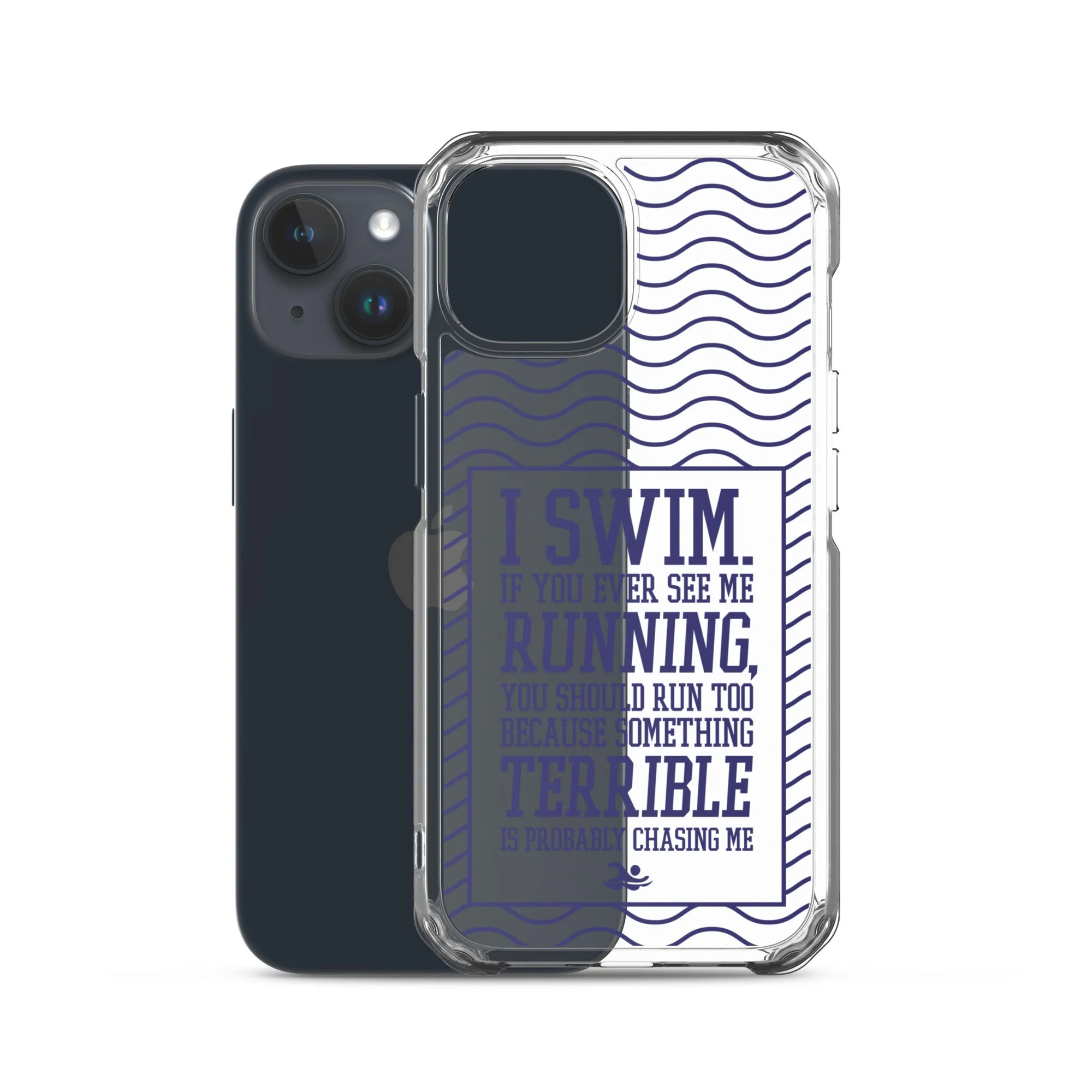 Swimmers Clear Case for iPhone® - Navy Color Print