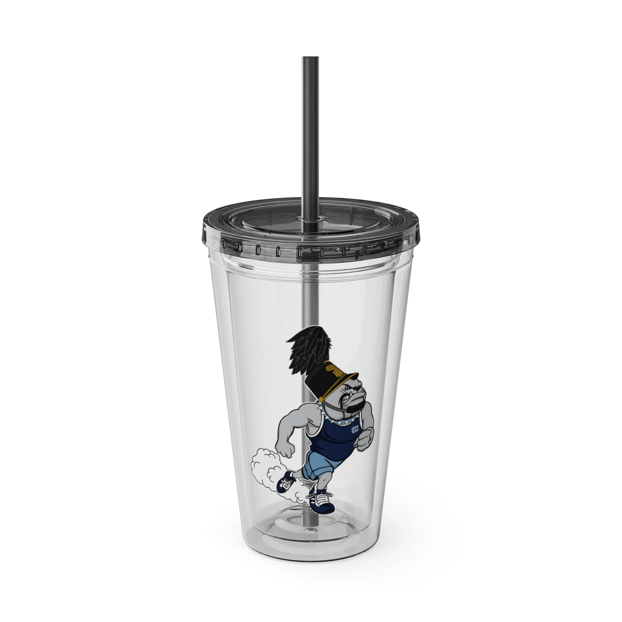 The Citadel, Running Spike, Sunsplash Tumbler with Straw, 16oz