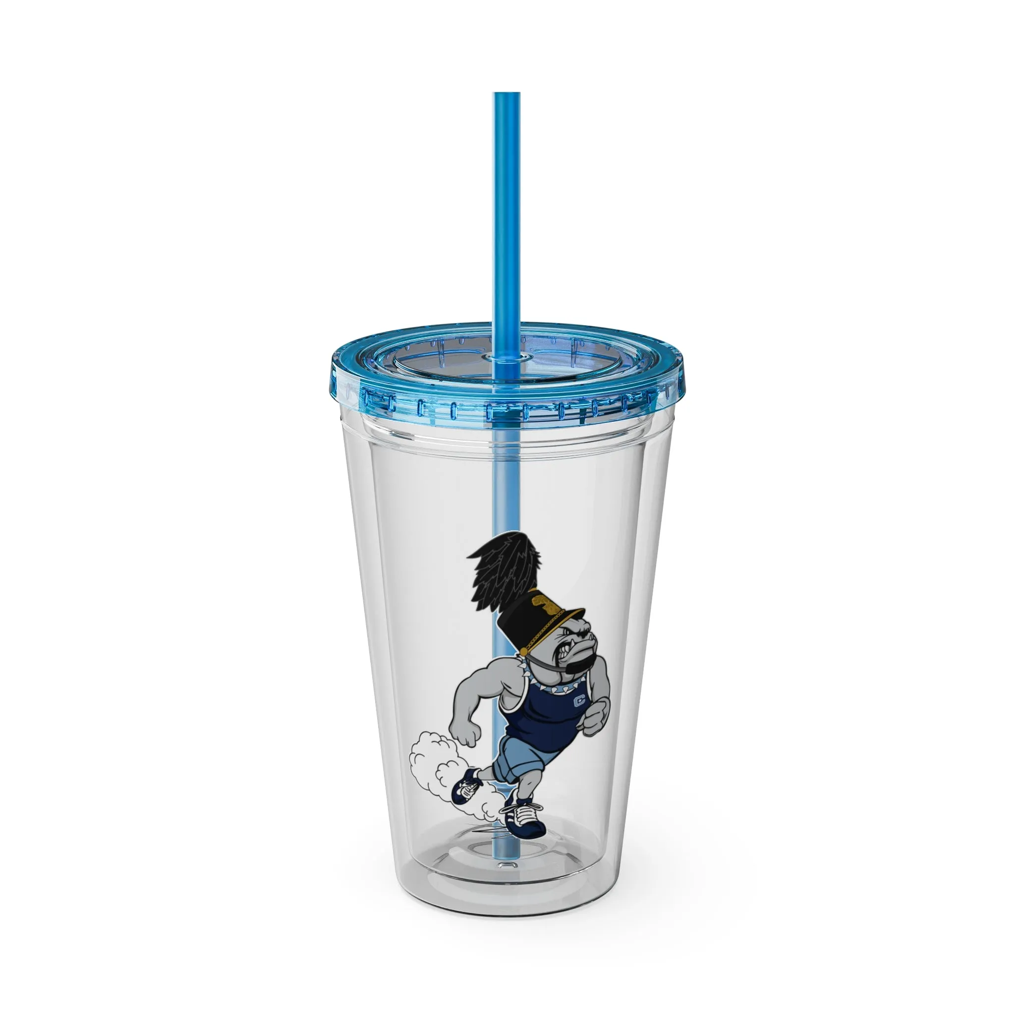 The Citadel, Running Spike, Sunsplash Tumbler with Straw, 16oz
