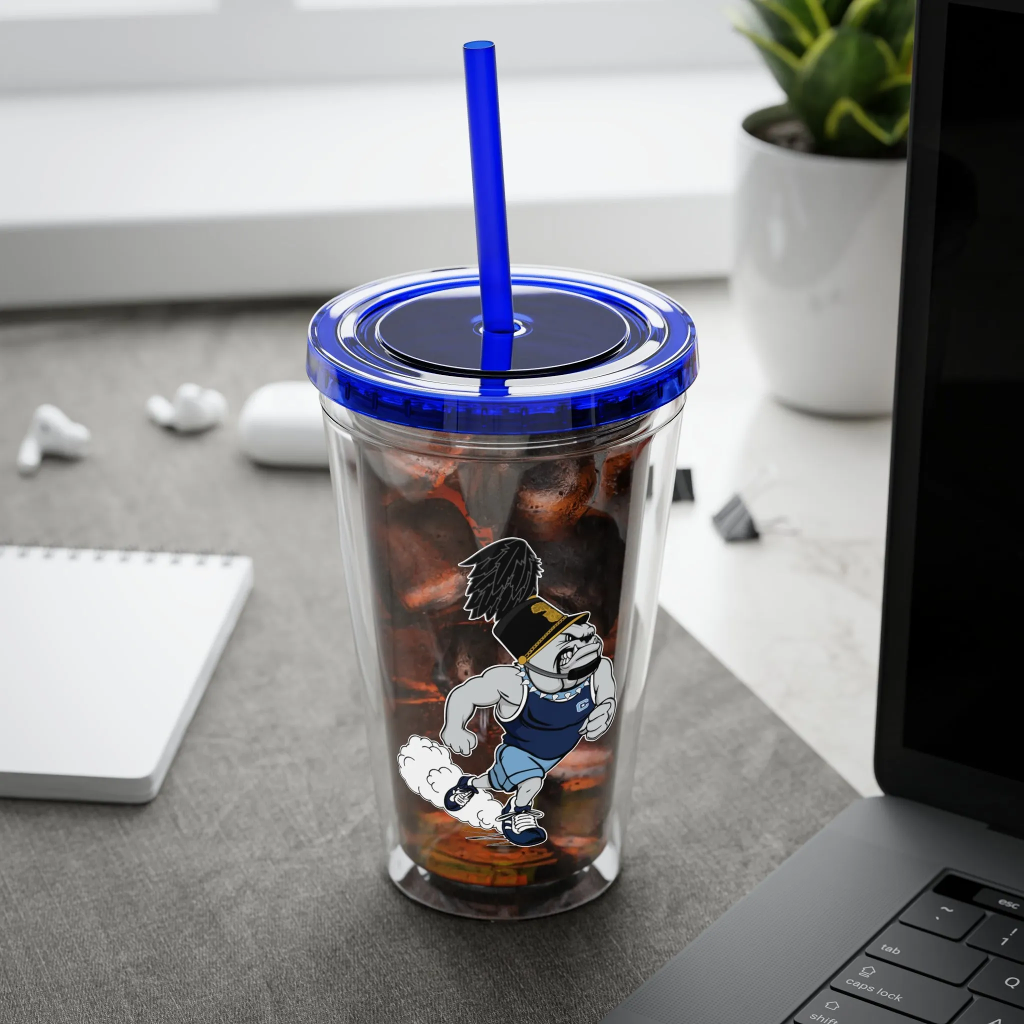 The Citadel, Running Spike, Sunsplash Tumbler with Straw, 16oz