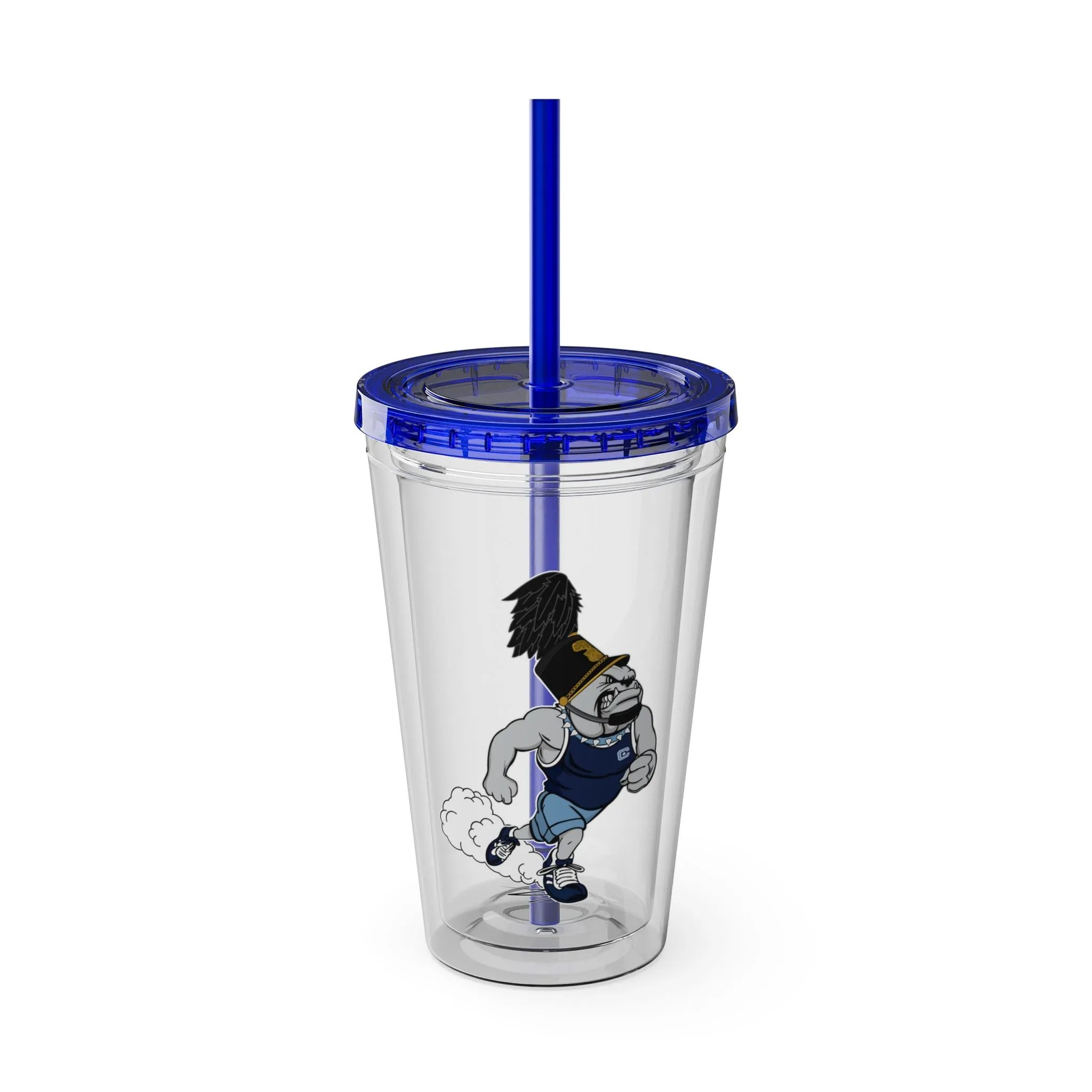 The Citadel, Running Spike, Sunsplash Tumbler with Straw, 16oz