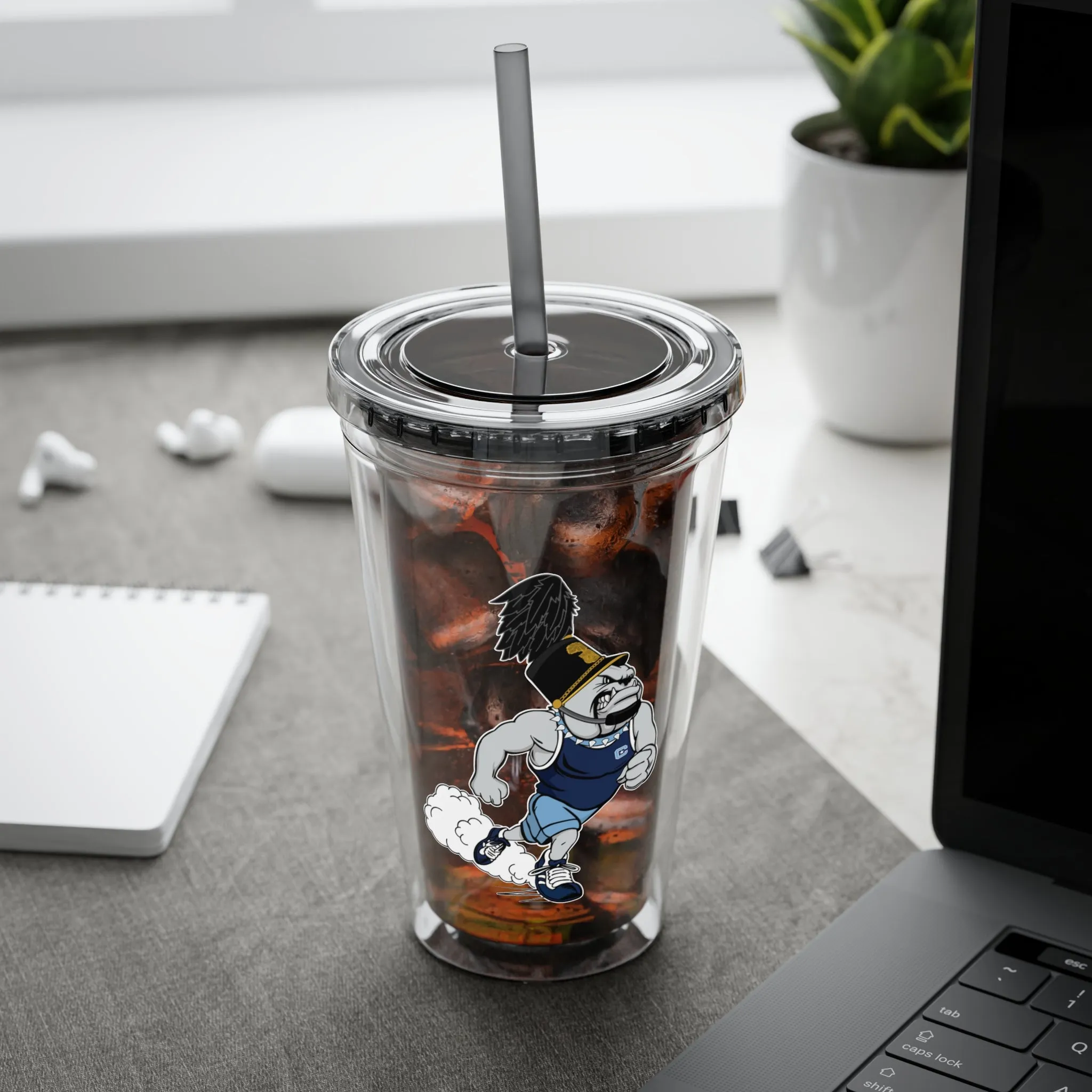 The Citadel, Running Spike, Sunsplash Tumbler with Straw, 16oz