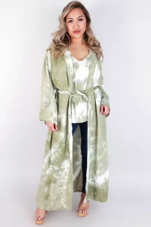 TIE DYE DUSTER CARDIGAN