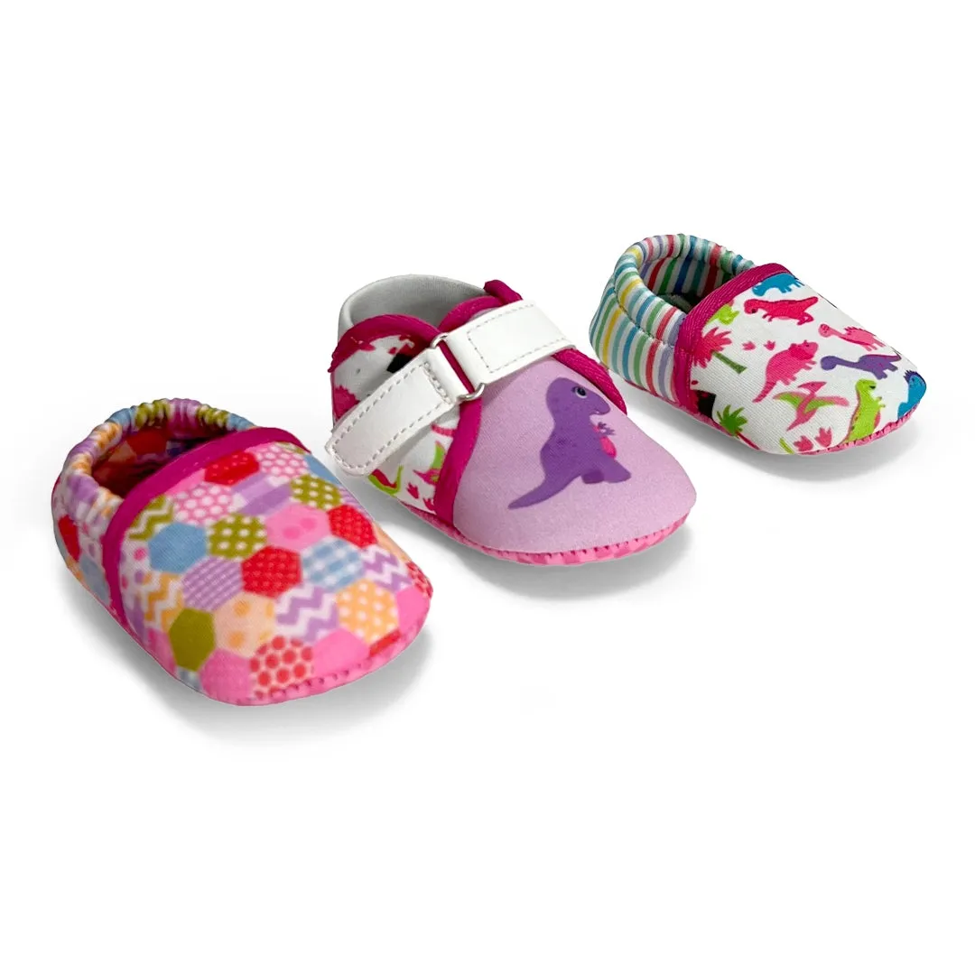 TOOTSIES - Lavender Unisex Baby Newborn Pack Of 4 Gift Set Booties