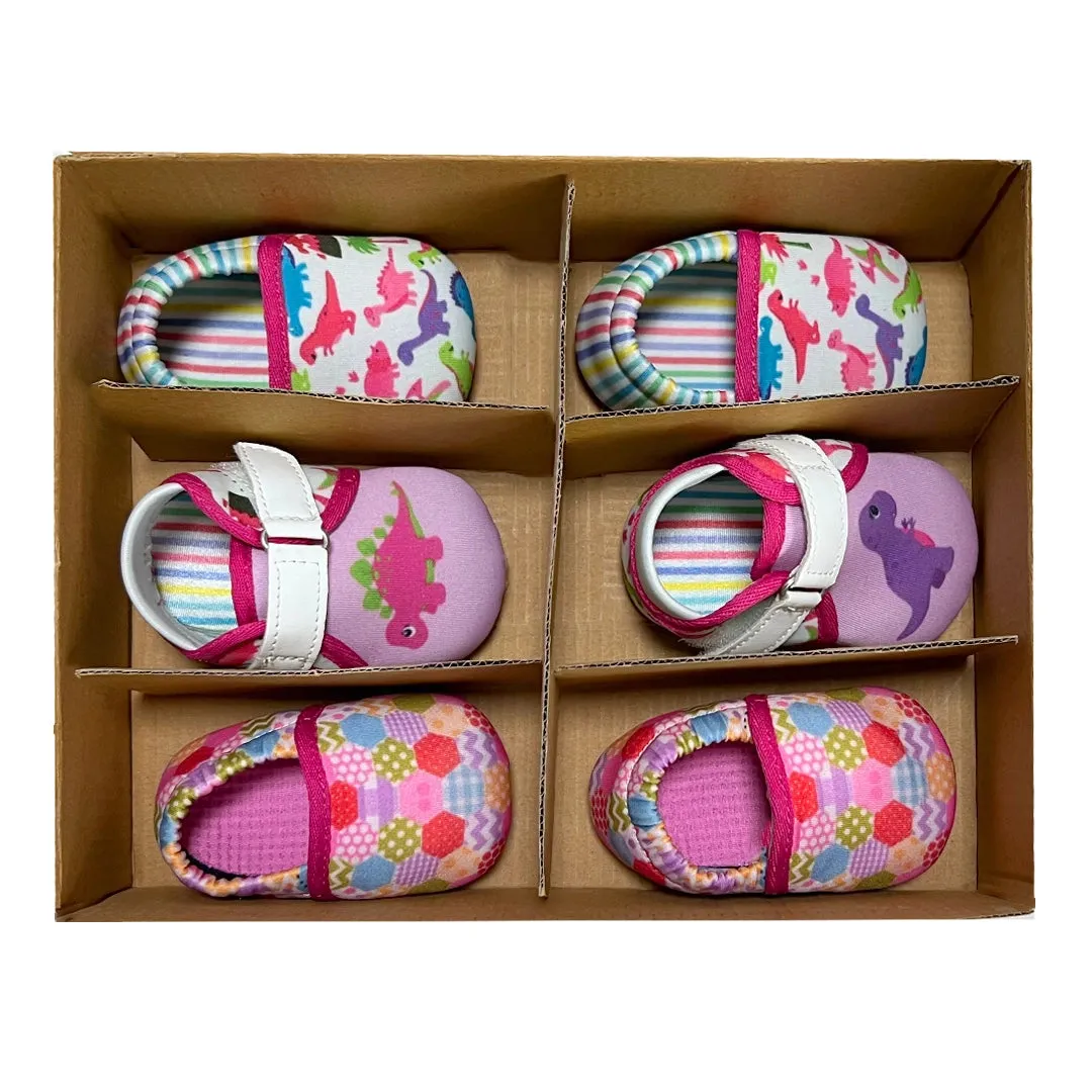 TOOTSIES - Lavender Unisex Baby Newborn Pack Of 4 Gift Set Booties