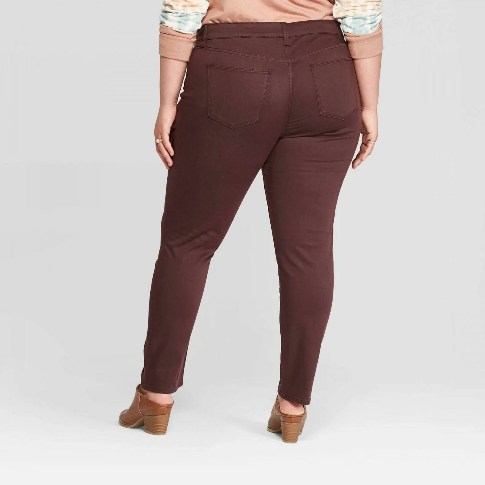 Universal Thread Womens Plus Size High Rise Jeggings Burgundy 16W