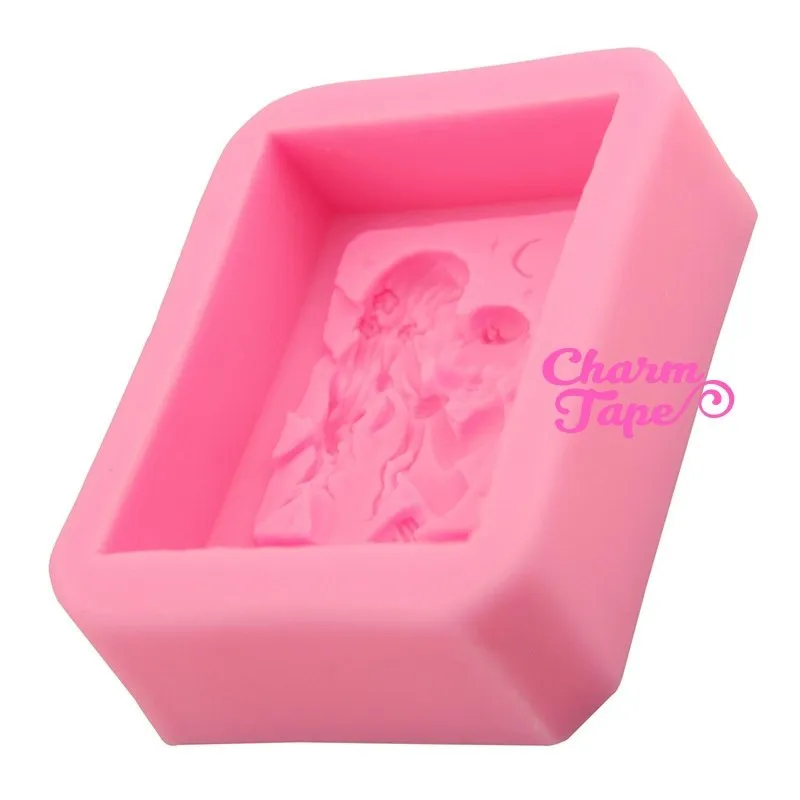 Very Detailed Mother & Child Food Graded Silicon silicone mold for uv resin /cake/ fondant / soap making flexible mold H2879
