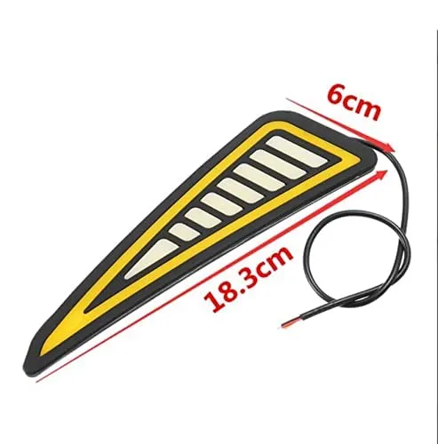 Waterproof Flexible Strip Rear DRL Light with Running LED Indicator White-Amber