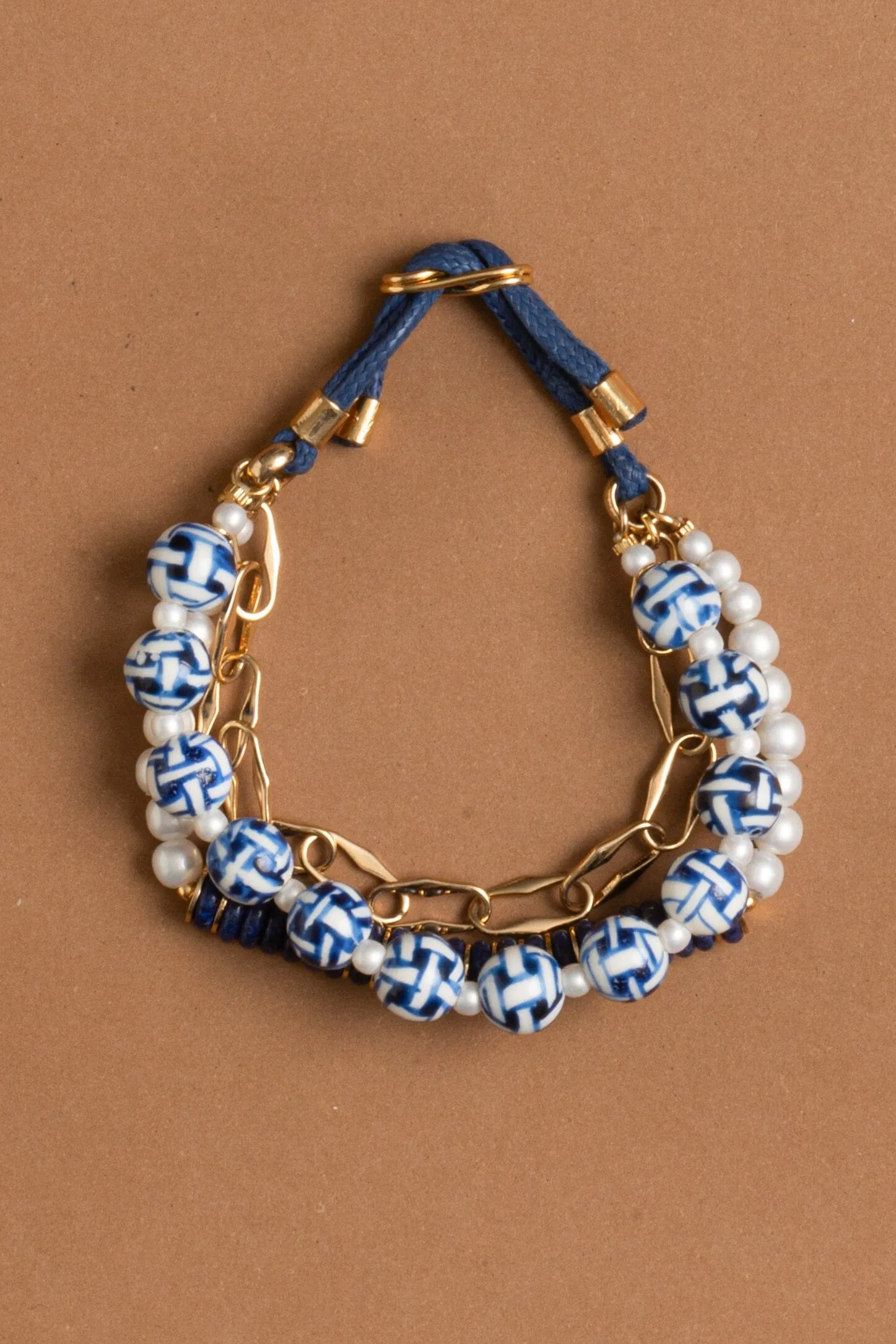 White Lapis Chain Woven Bracelet