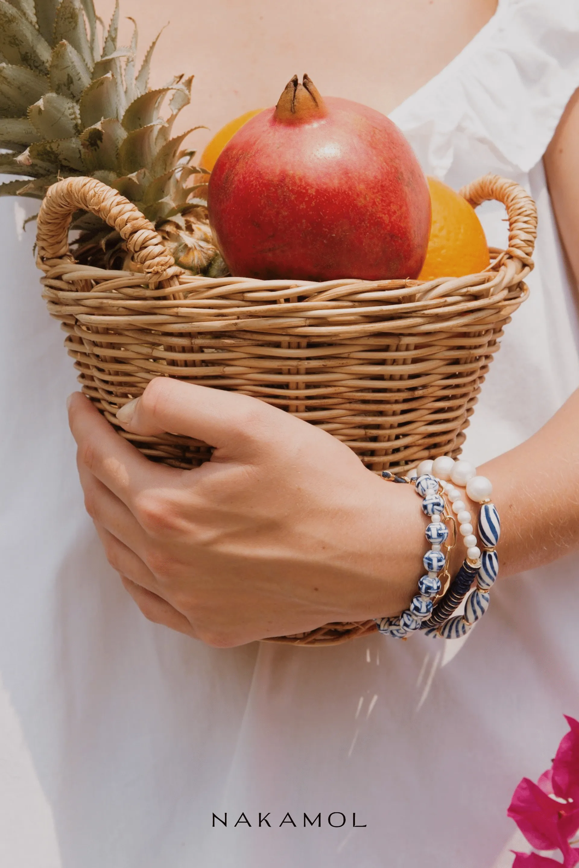 White Lapis Chain Woven Bracelet