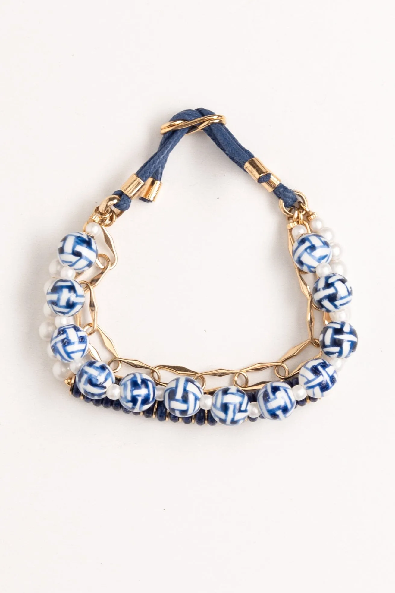 White Lapis Chain Woven Bracelet