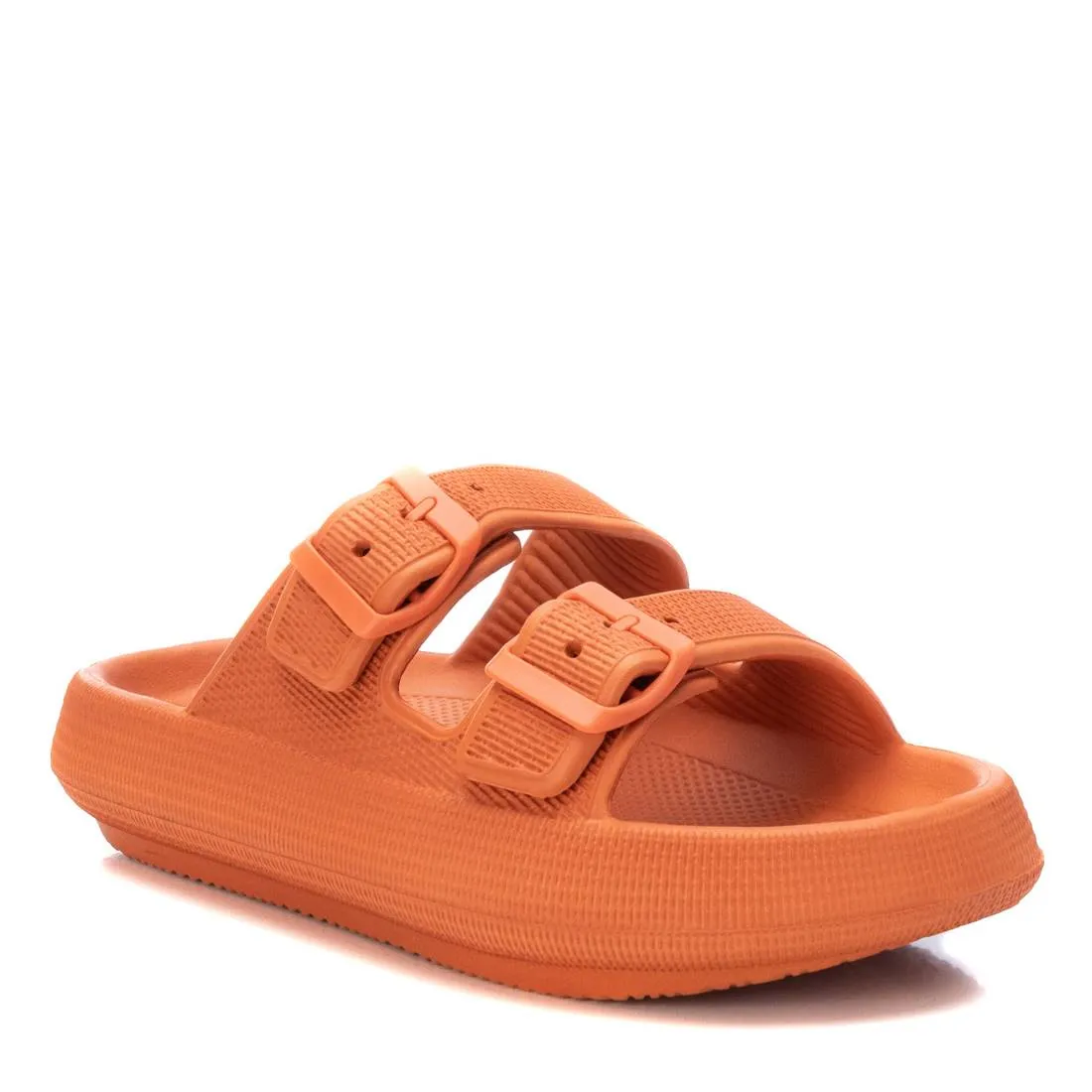 Women's Rubber Flat Sandals By XTI, 141190 Brick