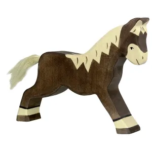 Wooden Toys Horse, Running, Dark Brown