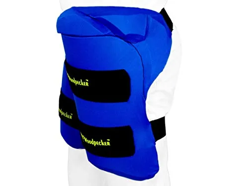 Woodpecker Right Hand Thigh Guard for Cricket (Blue, Small)