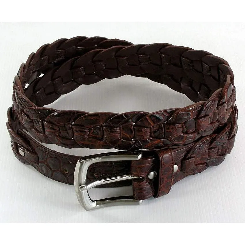 Woven Crocodile Mens Belt