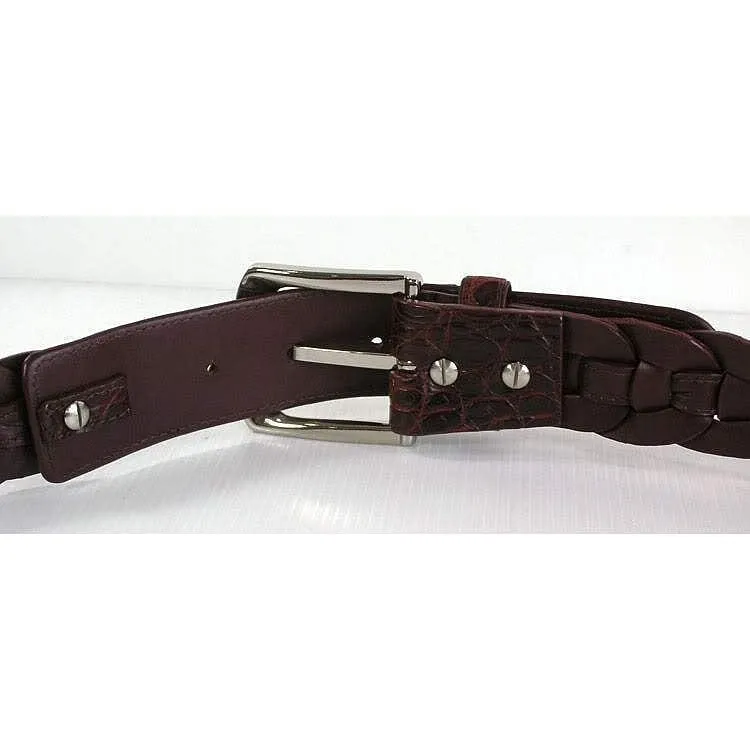 Woven Crocodile Mens Belt