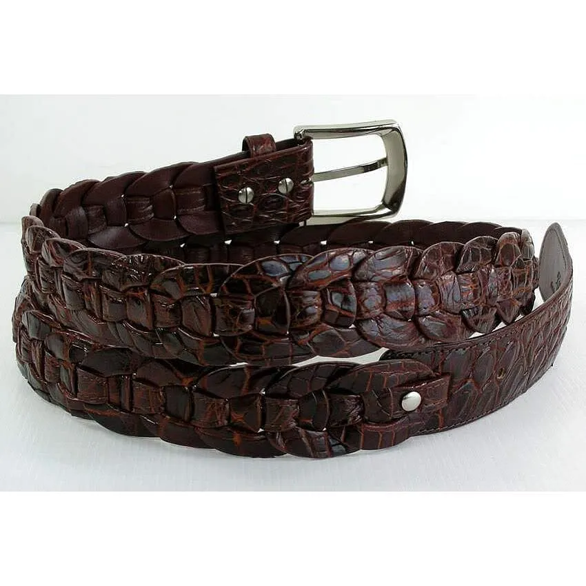 Woven Crocodile Mens Belt