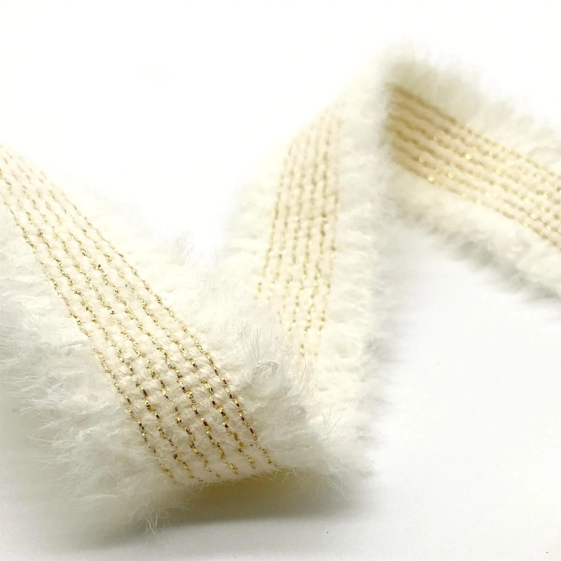 Woven Metallic And Faux Fur Braid 30mm 5393
