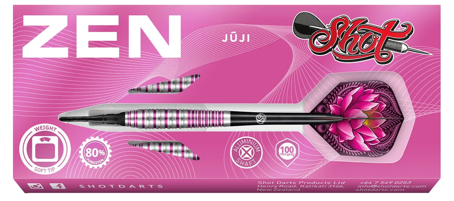 Zen Juji Soft Tip Dart Set-80% Tungsten Barrels