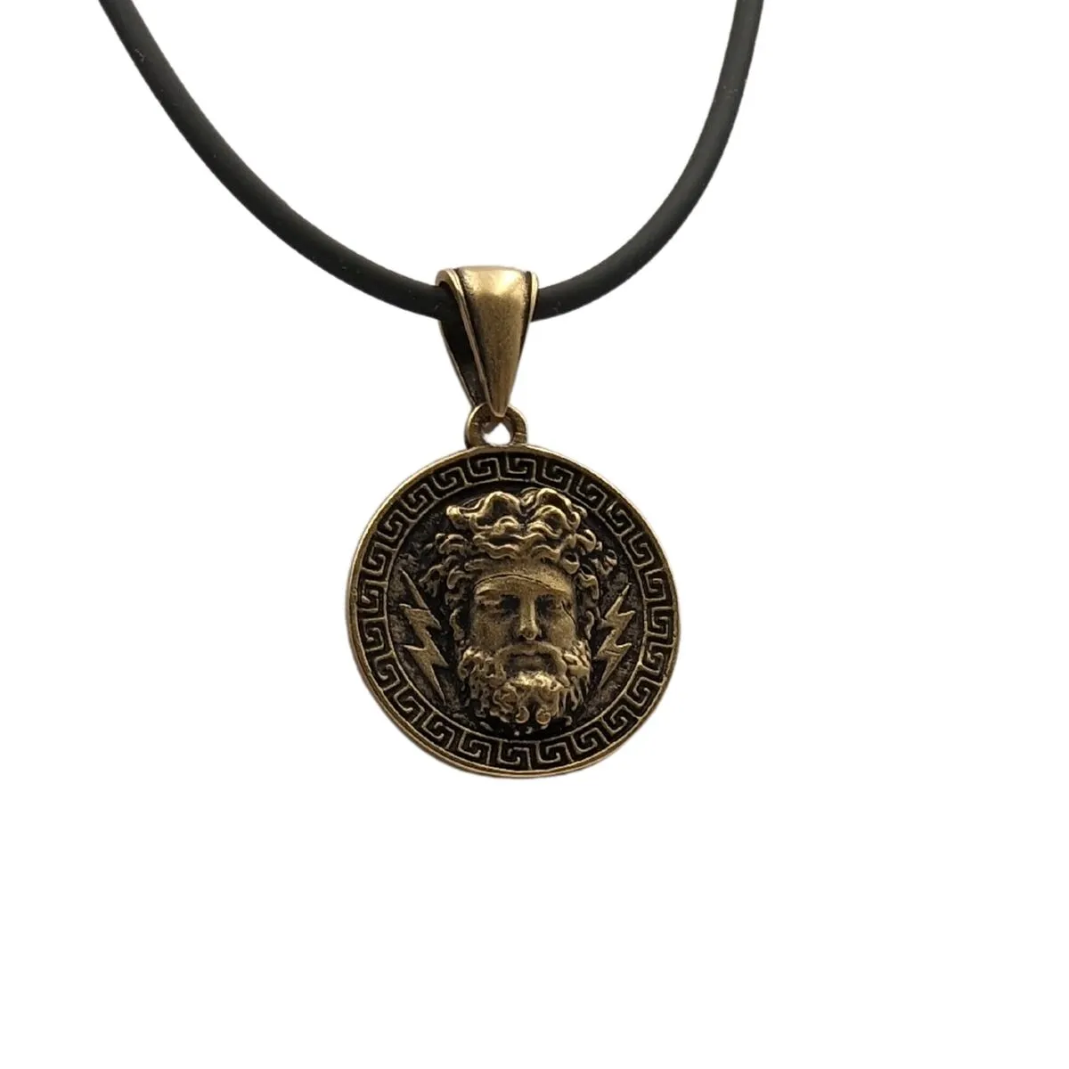 Zeus bronze pendant