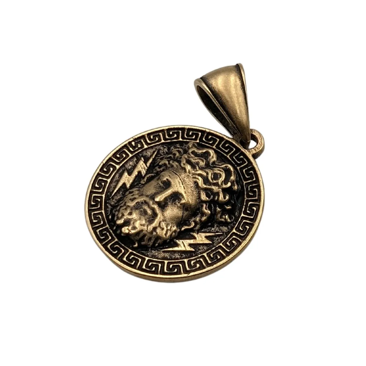 Zeus bronze pendant