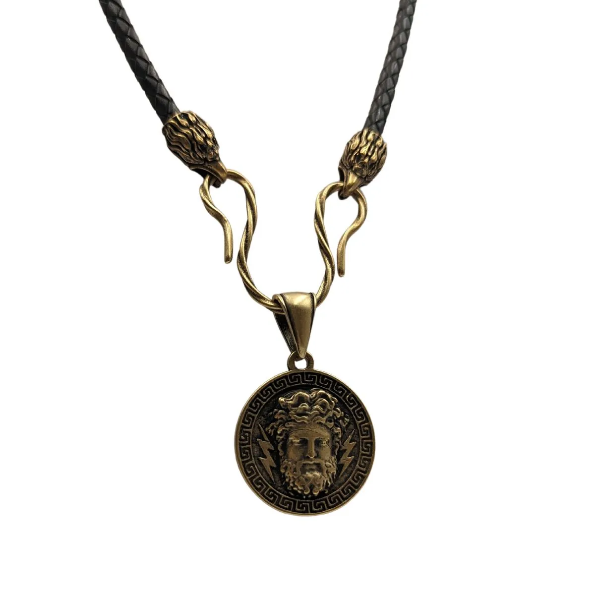 Zeus bronze pendant