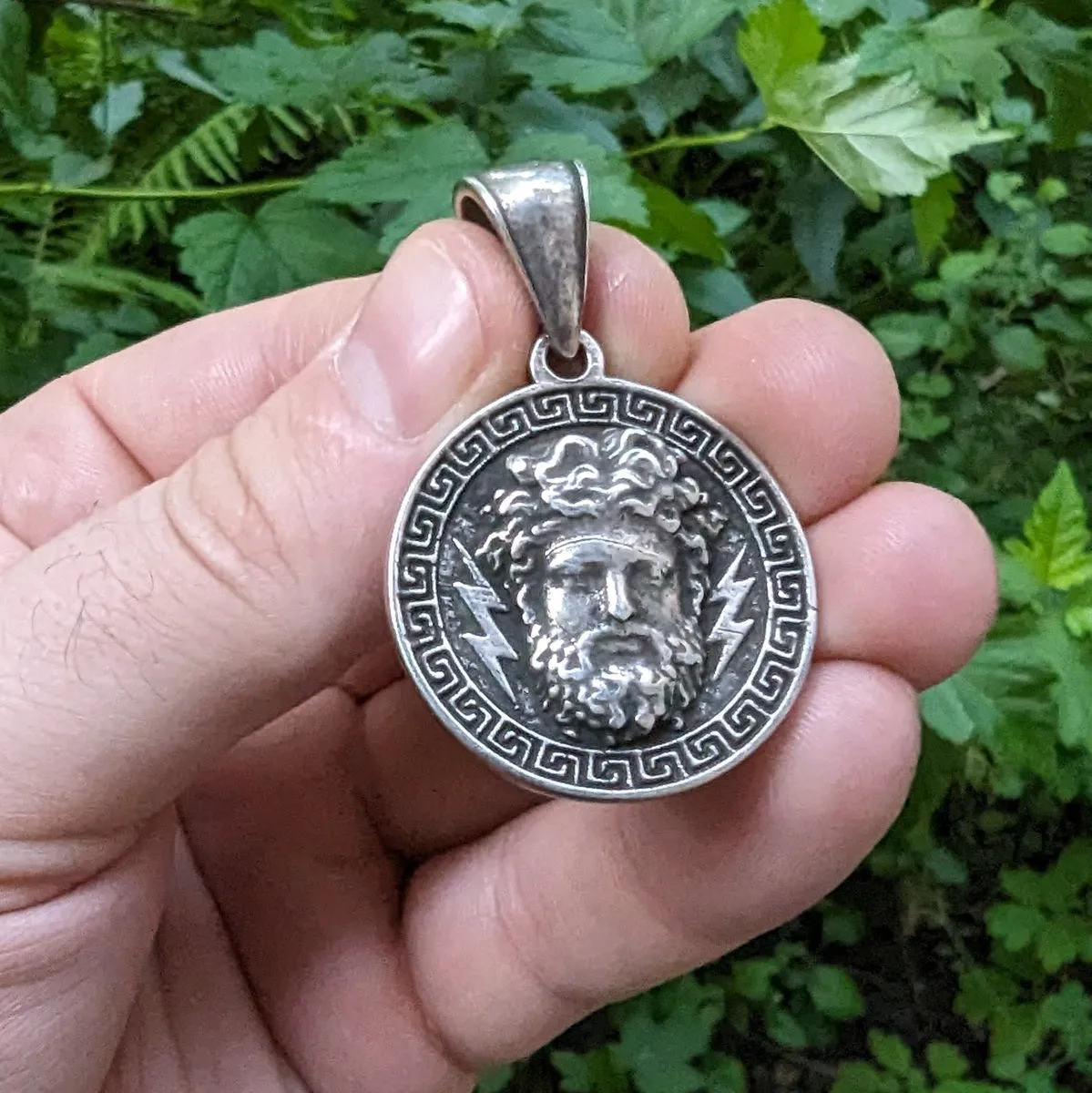 Zeus bronze pendant