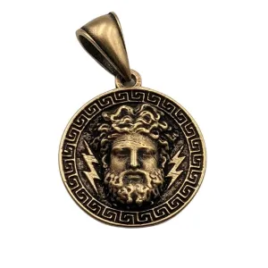 Zeus bronze pendant