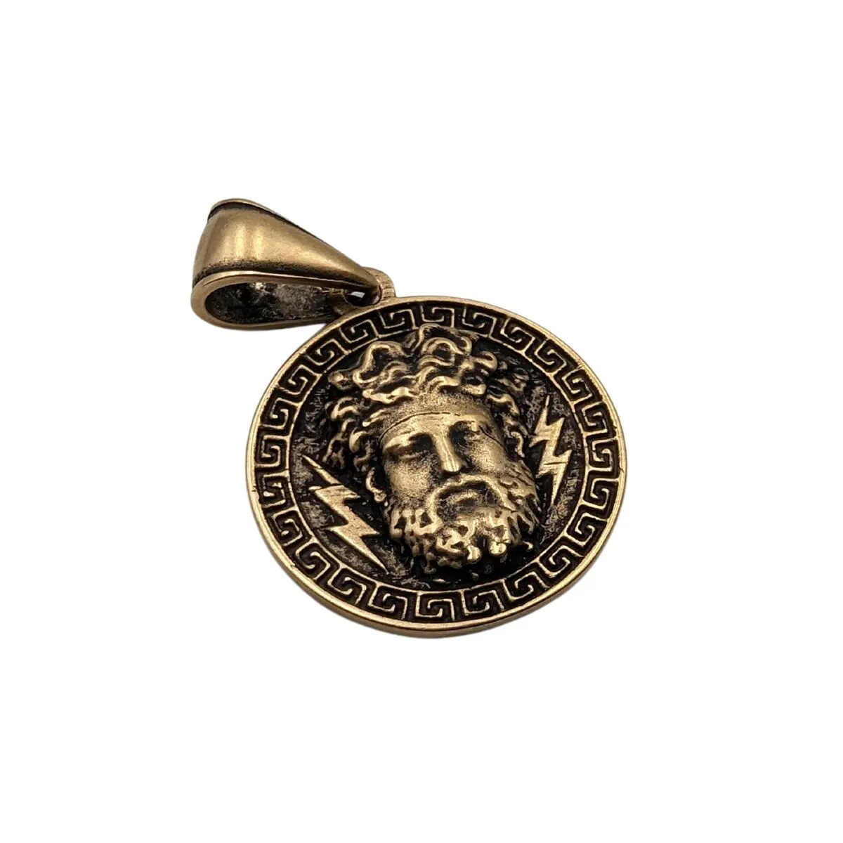 Zeus bronze pendant