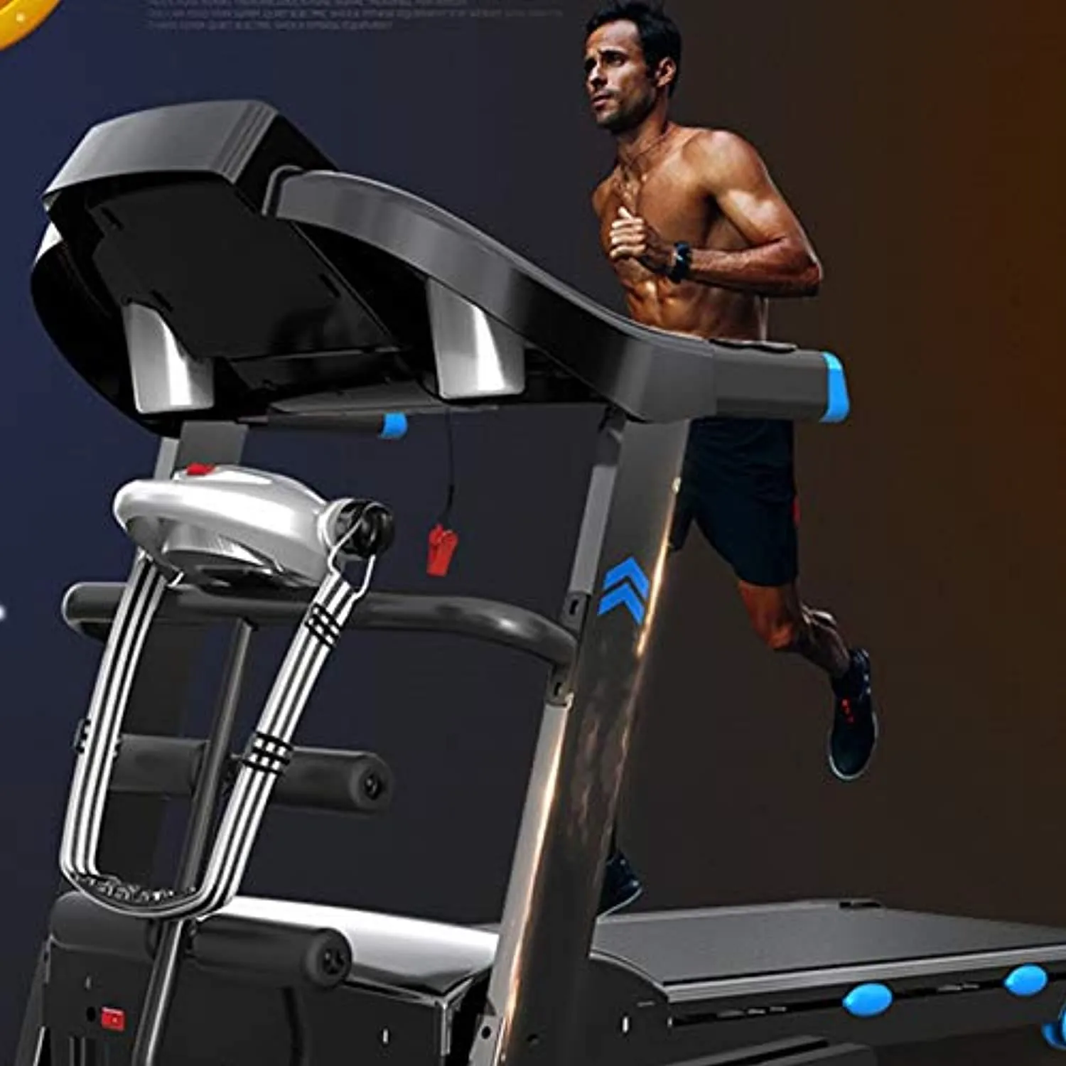 Zzfni Treadmill Small Home Treadmill, Indoor Electric Multifunction Mute Folding Treadmill, Fitness Equipment Damping Foldable Treadmill