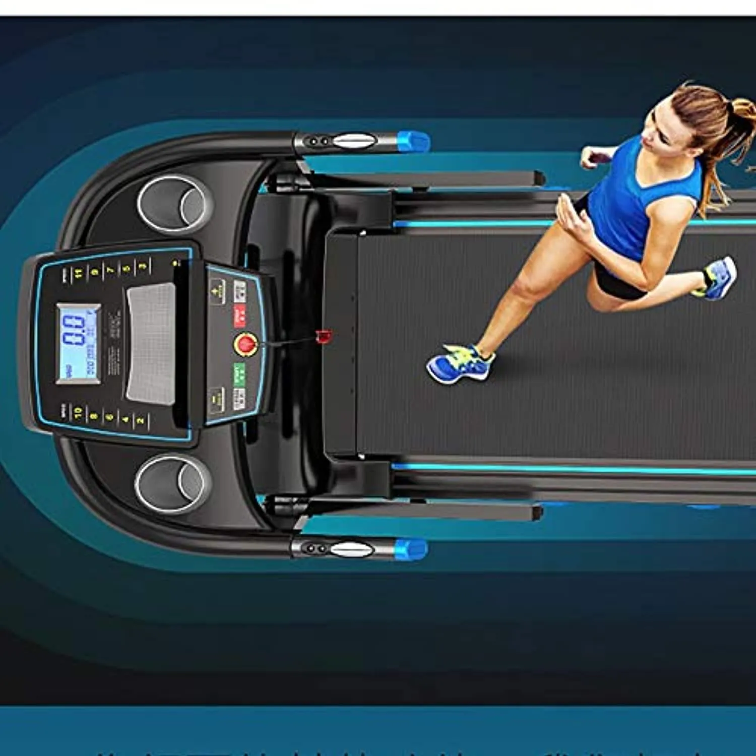 Zzfni Treadmill Small Home Treadmill, Indoor Electric Multifunction Mute Folding Treadmill, Fitness Equipment Damping Foldable Treadmill